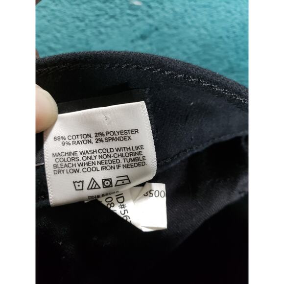 Express Jeans Size 4 Short Black Stretch Pants Mid Rise Skyscraper Kick Bootcut - Picture 5 of 14